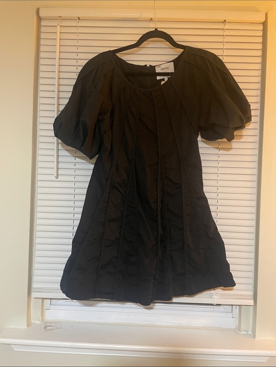 Anthropologie Dresses & Skirts - Anthropologie Black Mini Dress with Puff Sleeves